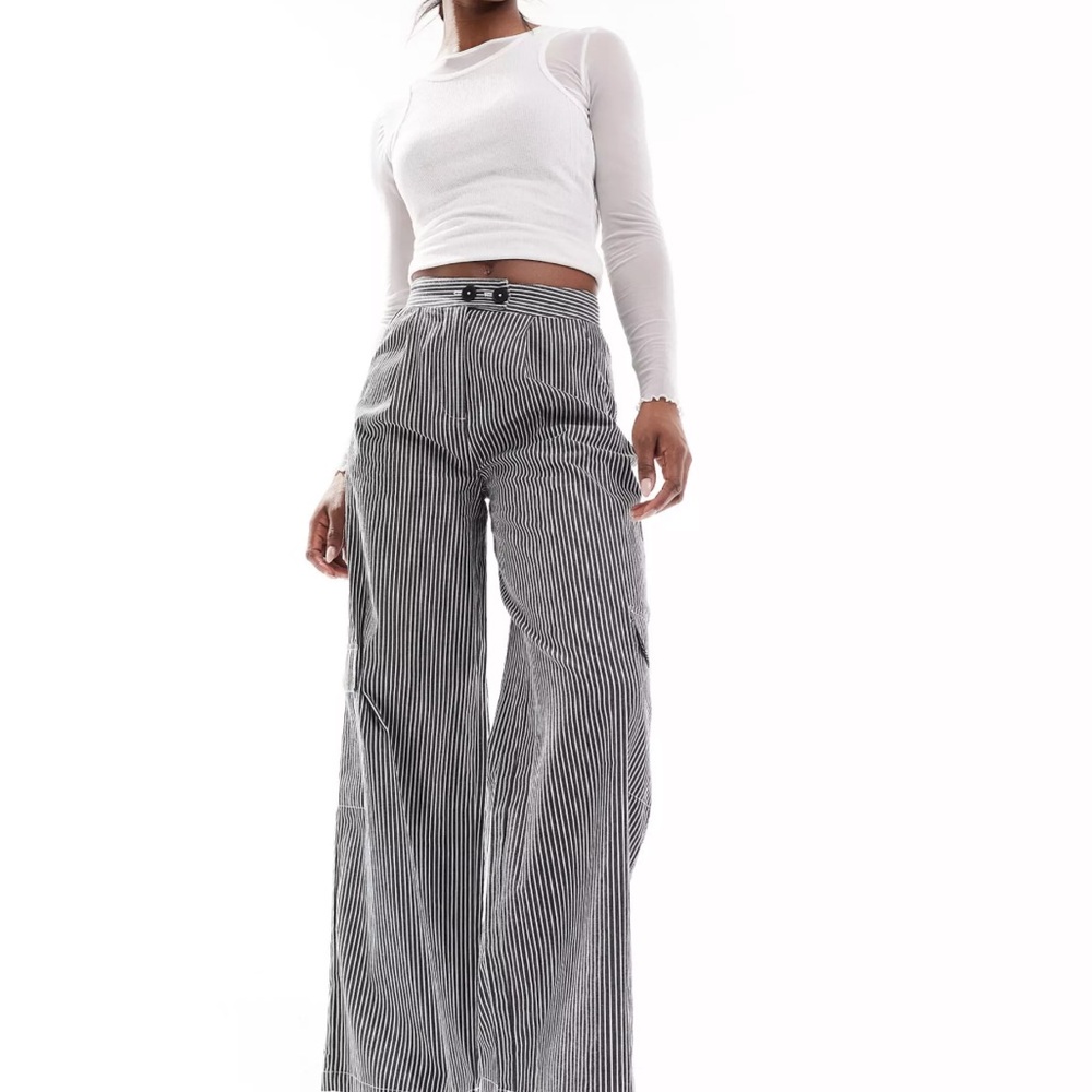 NWOT Reclaimed Vintage Striped Pants w/ Utility Pockets